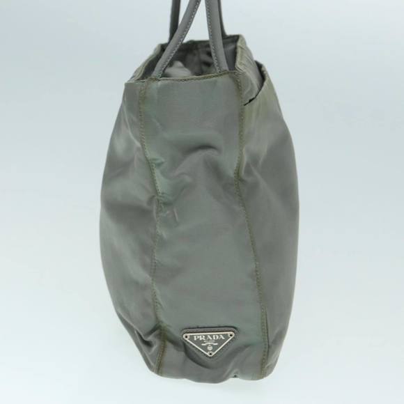 PRADA Tote Bag Nylon Gray Silver Auth bs17648 - Picture 4 of 16